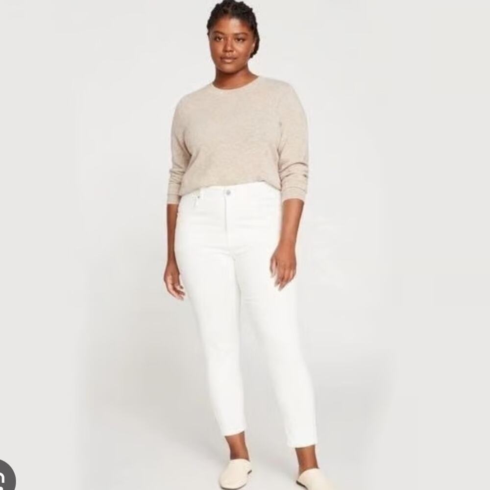Universal Standard Seine High Rise Skinny Jeans Size 0 White